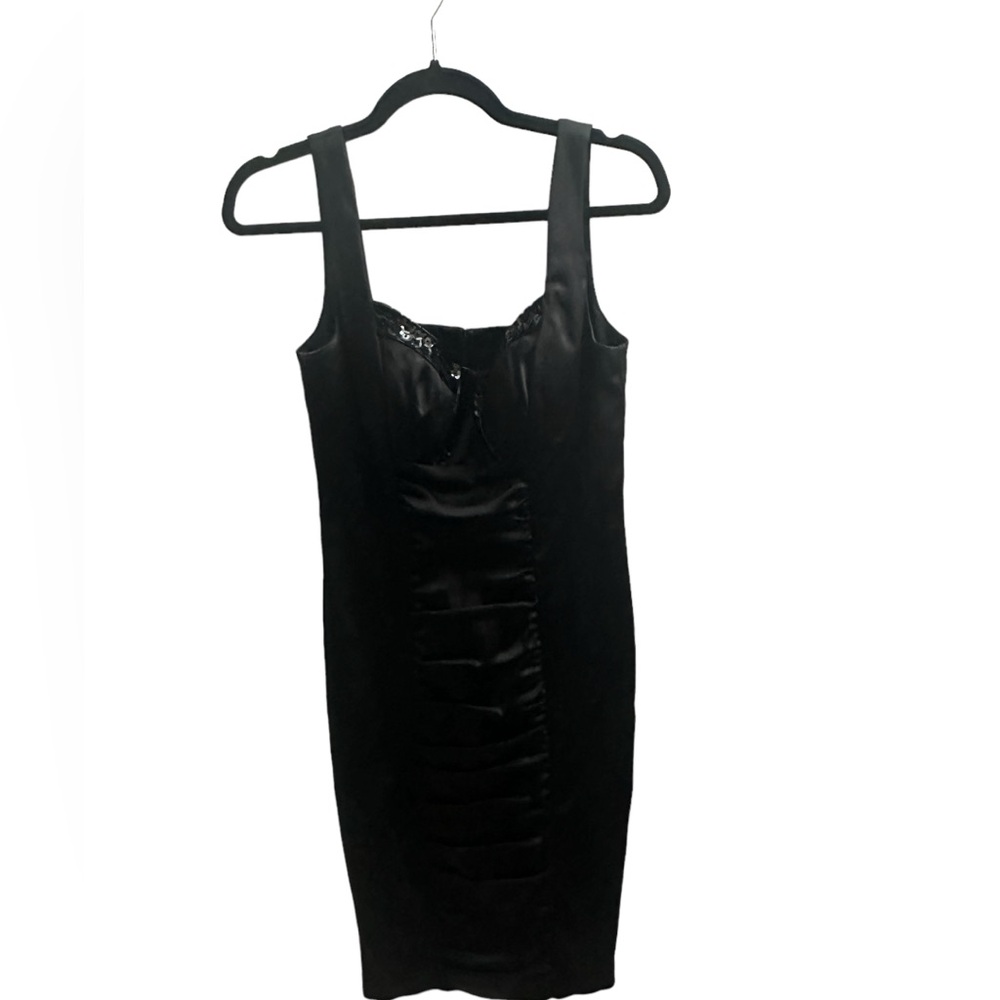 Jax Black Label Dress Womens Size 8 Cocktail Event Sheath Bodycon Black sequins